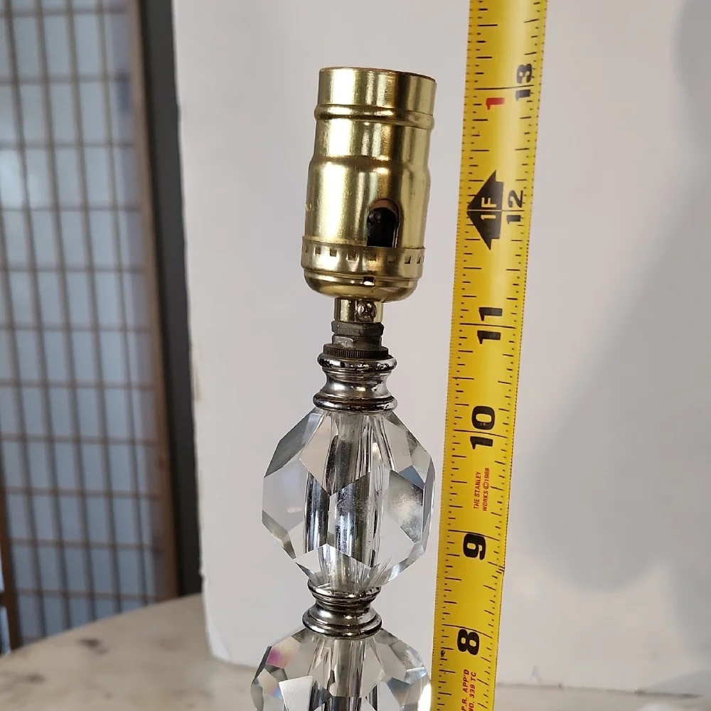 Regency Faceted Cut Crystal Boudoir Lamp